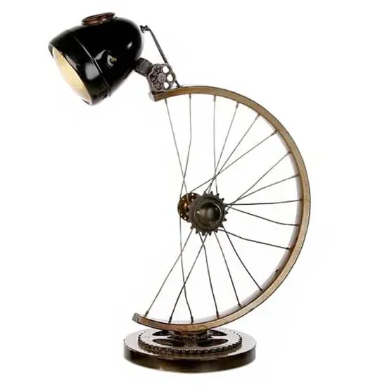 Cycle Iron Table Lamp - Antique Brown, Gold image