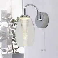 Cyclone 1 Wall Light - Chrome, Clear Glass