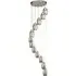 Cyclone 12 Drop Pendant Light - Chrome, Smoked Glass