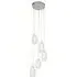 Cyclone 5 Drop Pendant Light - Chrome, Clear Glass