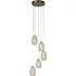 Cyclone 5 Light Pendant Light - Bronze, Champagne Glass