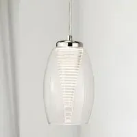 Cyclone Wall Hung Pendant Light - Chrome, Clear Glass