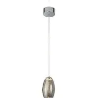 Cyclone Wall Hung Pendant Light - Chrome, Smoked Glass