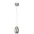Cyclone Wall Hung Pendant Light - Chrome, Smoked Glass