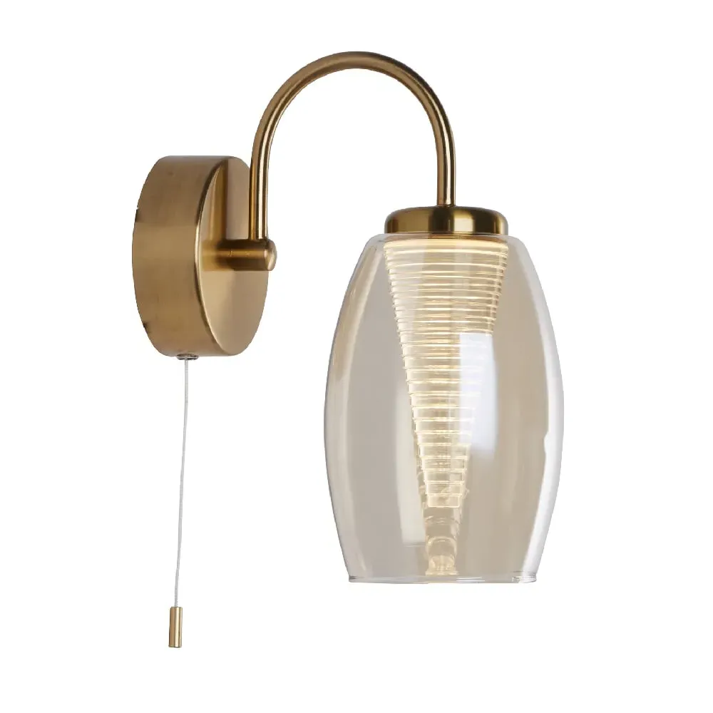 Cyclone Wall Light - Bronze, Champagne Glass image