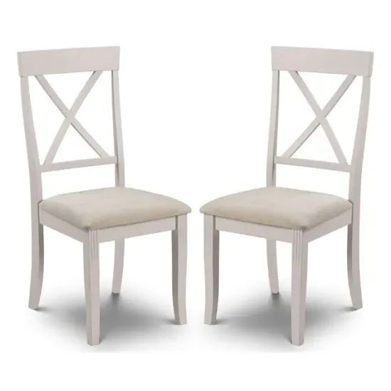 Dagan Davenport Dining Chair (Pair) - Elephant Grey, Rubberwood product