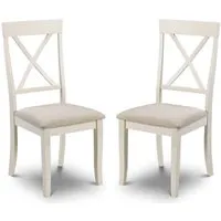Dagan Dining Chairs Pair - Ivory, Solid Rubberwood alternate view