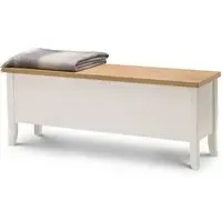 Dagan Storage Seating Bench - Ivory, Oak