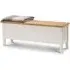 Dagan Storage Seating Bench - Ivory, Oak