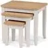 Dagan Wooden Nest of Tables - Elephant Grey, Oak