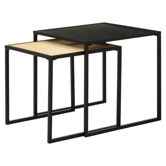 Daire Nest of 2 Tables - Black, Metal product