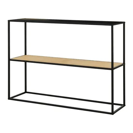 Daire Rectangular Console Table - Black, Metal product