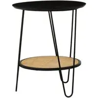 Daire Side Table with Hairpin Legs - Black