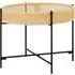 Daire Wooden Coffee Table with Cross Legs - Black