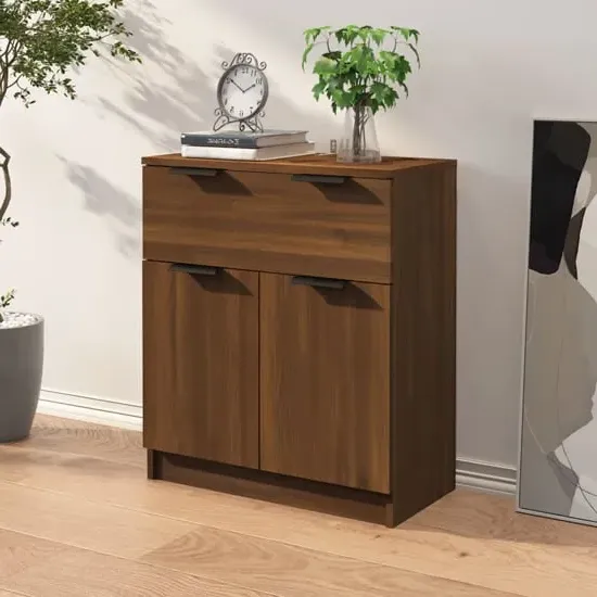 Daizy Sideboard with Storage - Brown Oak, Engineered Wood