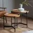 Dakala Round Nest of 2 Tables - Black, Mango Wood