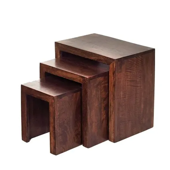 Dakota Nest of 3 Tables - Mango Wood image