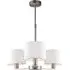 Daley 3-Light Pendant Light - White, Matt Nickel