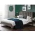 Daley King Size Bed with Scalloped Headboard - Grey, Velvet