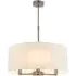 Daley Round 3-Light Pendant Light - White, Dark Bronze