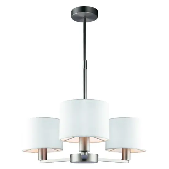 Daley Small Wall Hung 3 Pendant Light - Matt Nickel, Steel product