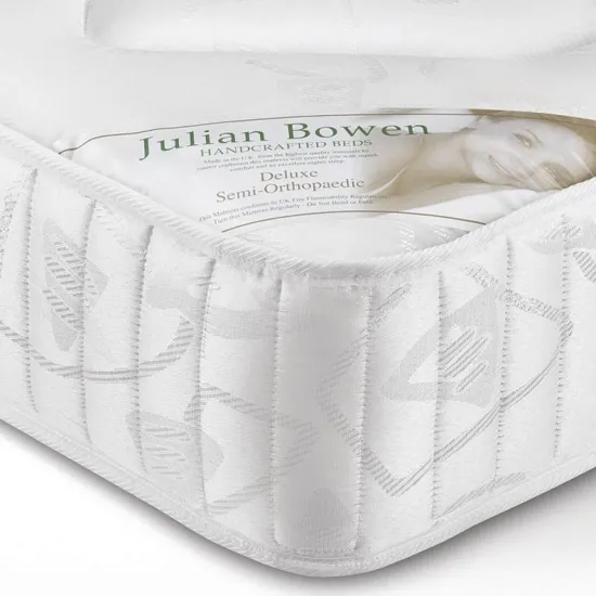 Dalida Small Single Semi Orthopaedic Mattress - White, Damask product