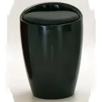 Dalius Stool with Storage - Black, High Gloss