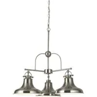 Dallas 3 Light Pendant Light - Satin Silver, Steel