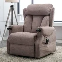 Dallas Electric Recliner Chair - Mocha, Fabric