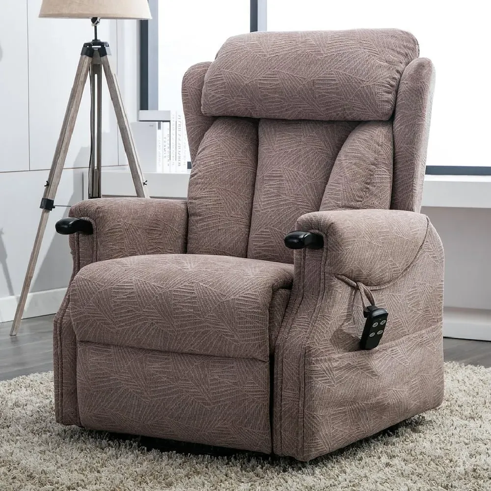 Dallas Electric Recliner Chair - Mocha, Fabric