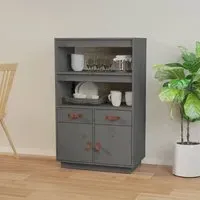 Dallas Pinewood Sideboard with Storage - Grey