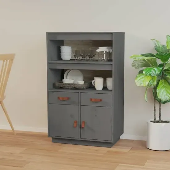 Dallas Pinewood Sideboard with Storage - Grey