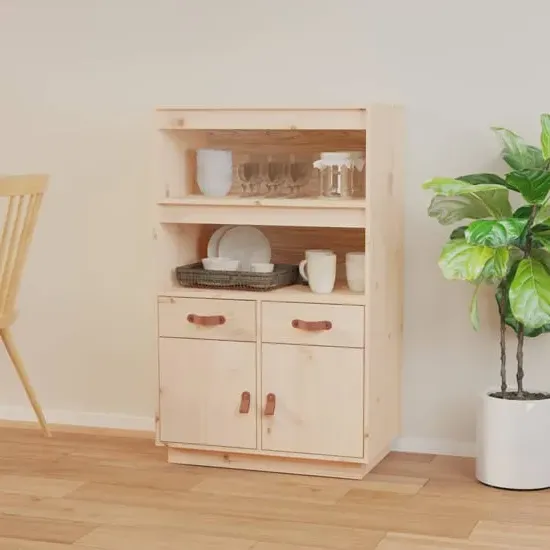 Dallas Pinewood Sideboard with Storage - Natural
