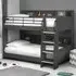 Dallyce Bunk Bed with Storage and Ladder - Anthracite