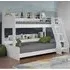 Dallyce Triple Sleeper Bunk Bed with Ladder - White
