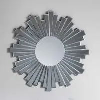 Damien Round Starburst Wall Mirror - Silver alternate view