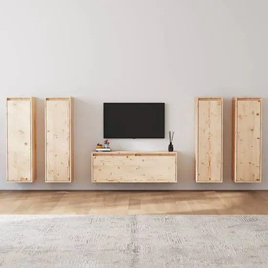 Danail Entertainment Unit - Natural, Pinewood image
