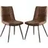 Danbury Dining Chairs Set of 2 - Brown, Faux Leather