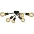 Dance 6 Light Industrial Flush Ceiling Light - Sand Black