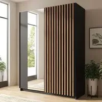 Dania 2-Door Sliding Wardrobe - Black