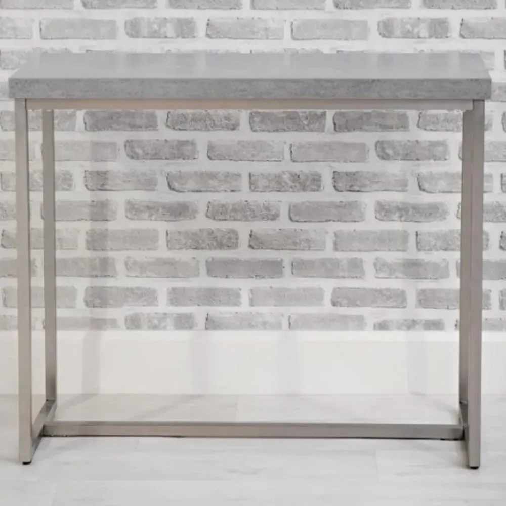 Dania Console Table with Steel Legs - Concrete Effect image