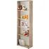 Dania Kids 4-Shelf Bookcase - White, Sonoma Oak