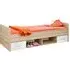 Dania Kids Single Bed with Drawers - White, Sonoma Oak