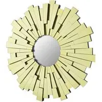 Dania Large Circular Sunburst Wall Mirror - Gold