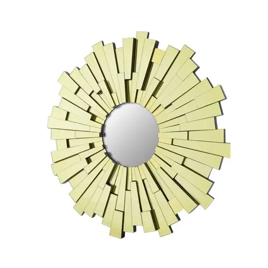 Dania Large Circular Sunburst Wall Mirror - Gold