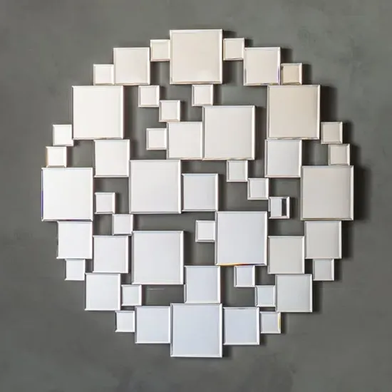 Dania Round Wall Mirror - Silver image