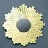 Dania Small Circular Sunburst Wall Mirror - Gold