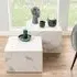 Dania Square Coffee Table Set of 2 - White Marble Effect