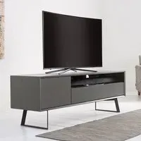 Daniel Large TV Stand with Flap Door - Charcoal Grey