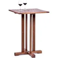 Danil Hardwood Square Bar Table - Teak